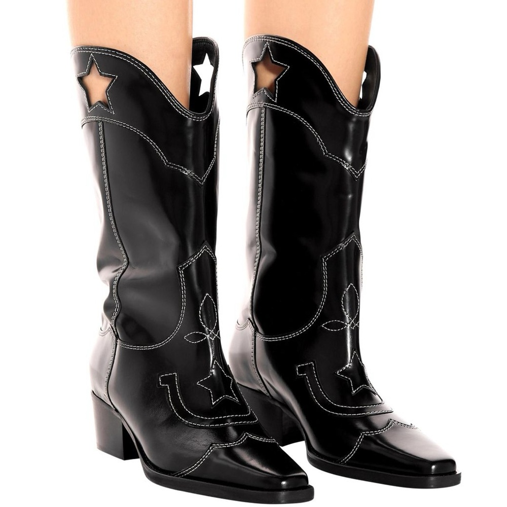 GANNI Texas Western Star Boots NWOT